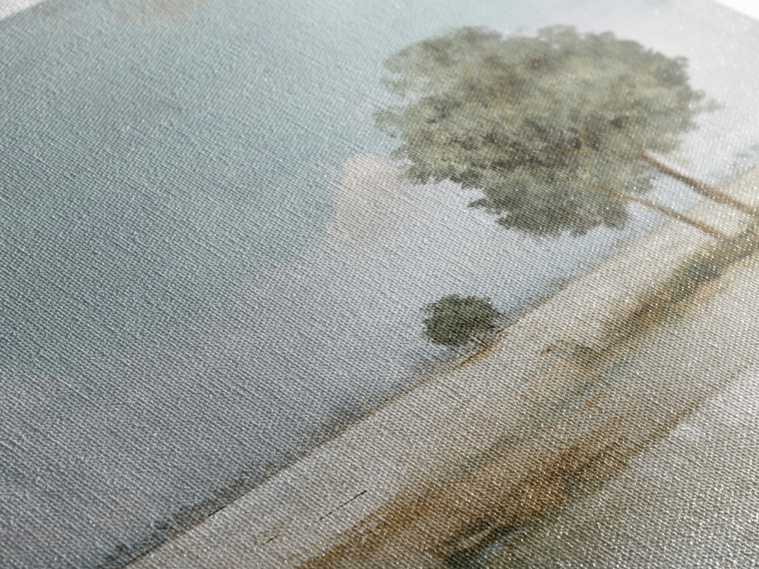 Open Field with Distant Tree Framed Canvas Print, Waiting Room Art, Bauhaus Print, Waiting Room Decor, Fine Art, Calm, WRA-1x1-47