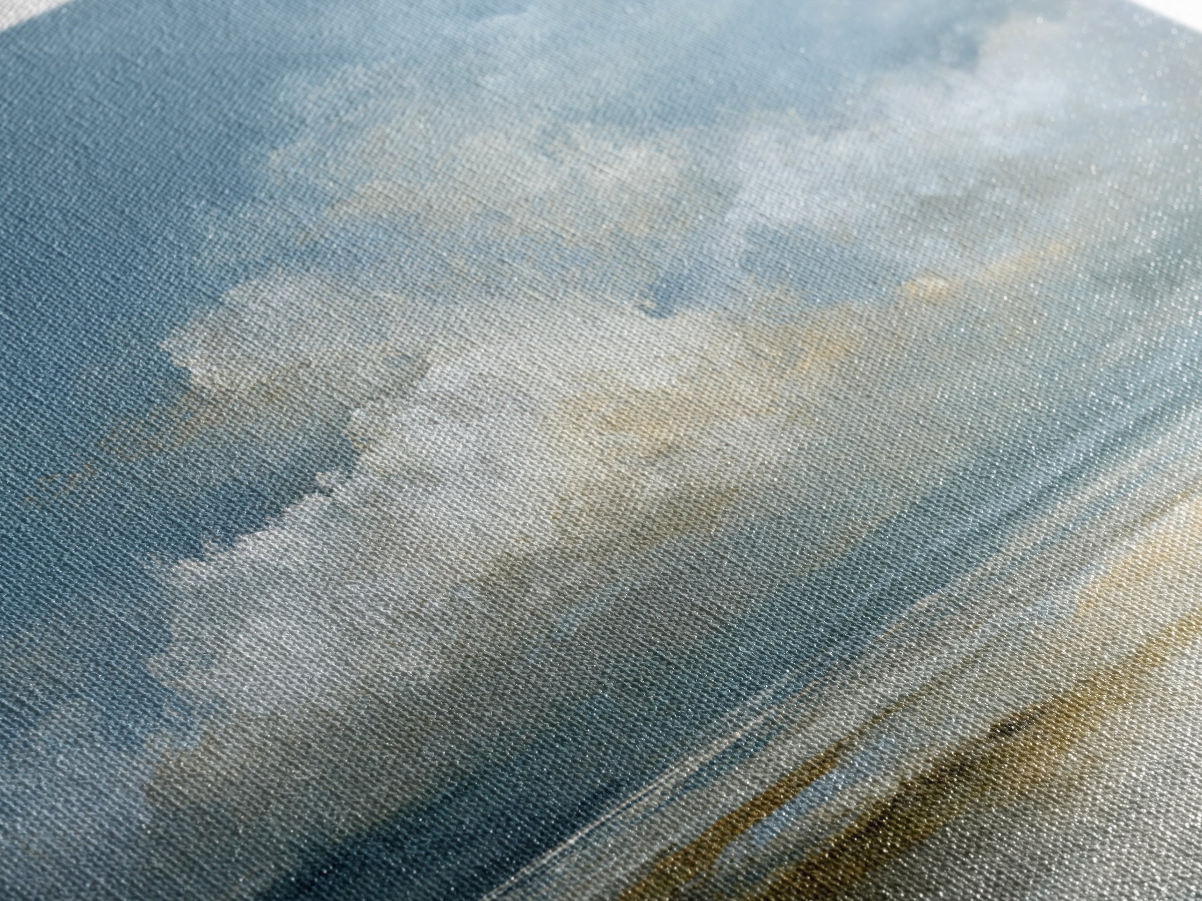 Large Cloudscape with Hopeful Light Framed Canvas Print, Waiting Room Art, Textured Painting, Waiting Room Decor, Calm, WRA-1x1-88