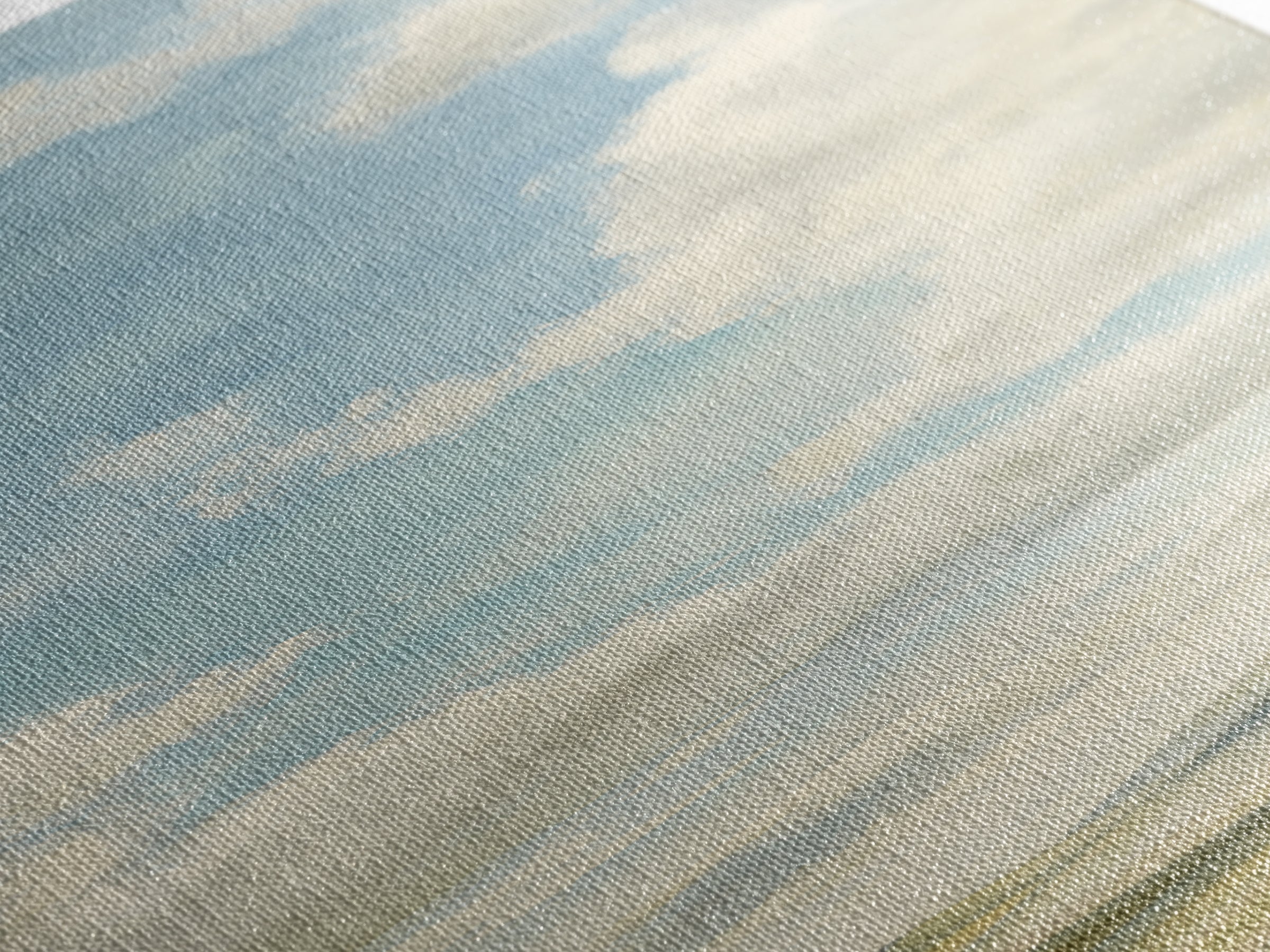 Calming Landscape with Open Sky and Gentle Canvas Print, Waiting Room Art, Statement Artwork, Waiting Room Decor, Oil Painting, WRA-1x3-13