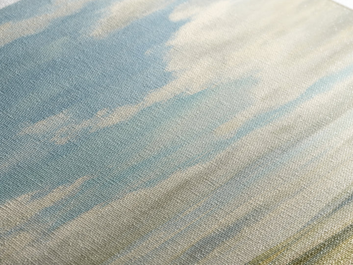 Calming Landscape with Open Sky and Gentle Canvas Print, Waiting Room Art, Statement Artwork, Waiting Room Decor, Oil Painting, WRA-1x3-13