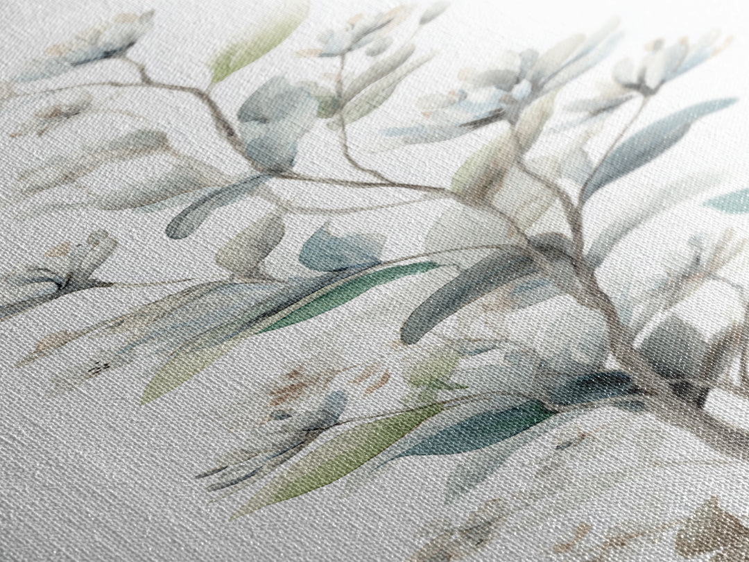 Neutral Botanical Branch Framed Canvas Print, Waiting Room Art, Home Decor, Waiting Room Decor, Fine Art, Calm, Modern Art, WRA-1x3-15