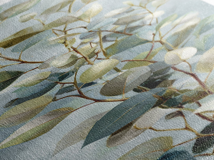 Clean Eucalyptus Leaf Study Framed Canvas Print, Waiting Room Art, Modern Decor, Waiting Room Decor, Fine Art, Calm, Home Decor, WRA-1x3-53