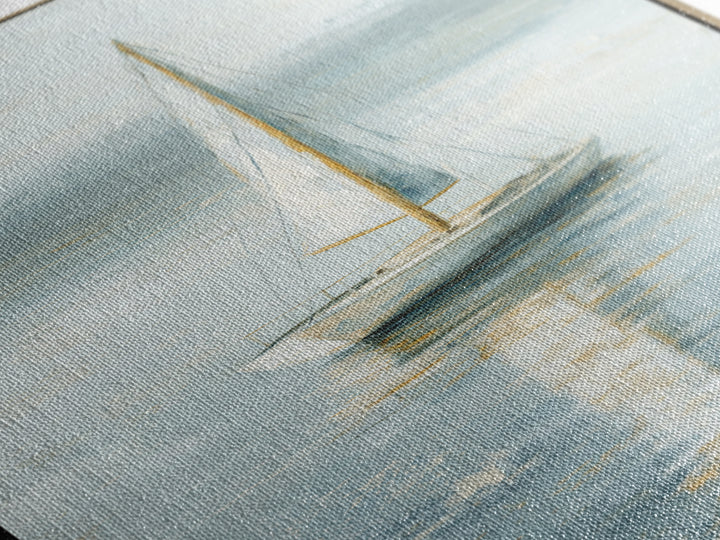 Quiet Sailboat on Calm Water Canvas Print, Waiting Room Art, Contemporary Art, Waiting Room Decor, Calm, Living Room Wall Art, WRA-1x3-7
