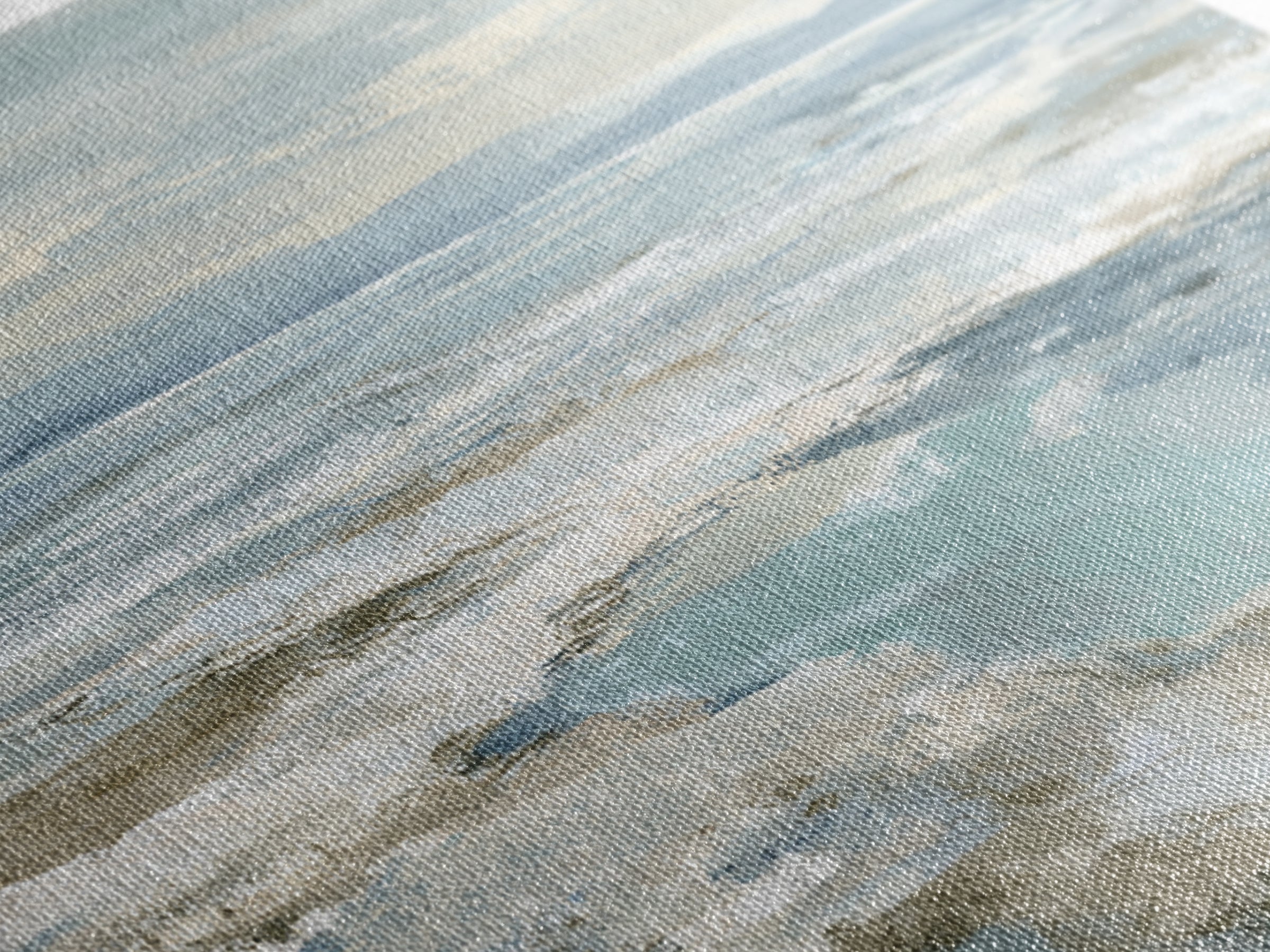 Coastal Horizon with Pale Sand and Water Framed Canvas Print, Waiting Room Art, Art, Waiting Room Decor, Fine Art, Calm, WRA-2x1-5