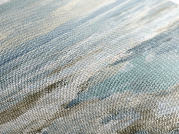 Coastal Horizon with Pale Sand and Water Framed Canvas Print, Waiting Room Art, Art, Waiting Room Decor, Fine Art, Calm, WRA-2x1-5