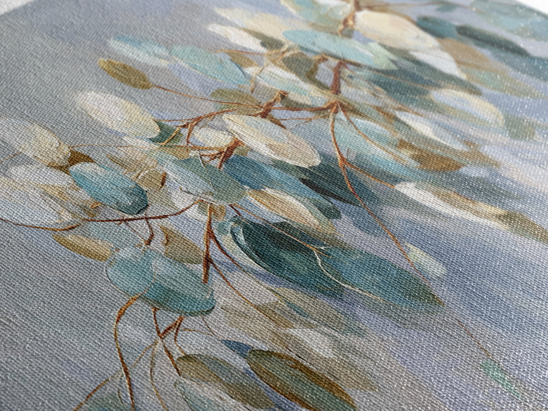 Clean Eucalyptus Leaf Study Canvas Print, Waiting Room Art, Printable Wall Art, Waiting Room Decor, Calm, Office Wall Decor, WRA-2x1-61