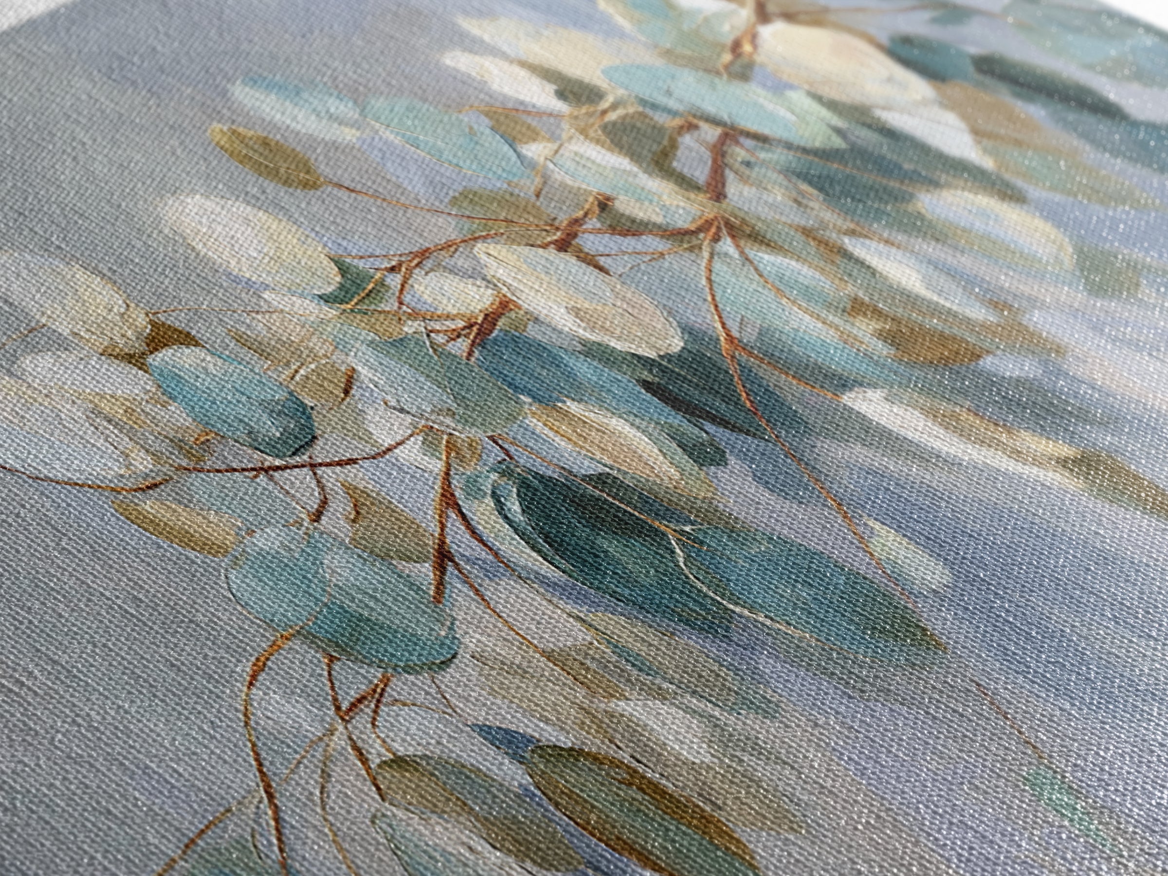 Clean Eucalyptus Leaf Study Canvas Print, Waiting Room Art, Printable Wall Art, Waiting Room Decor, Calm, Office Wall Decor, WRA-2x1-61