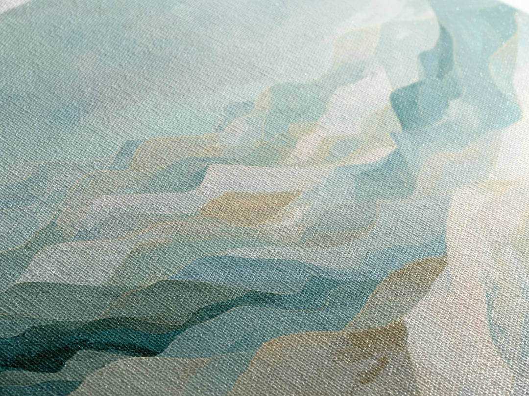 Soft Abstract Waves Canvas Print, Waiting Room Art, Wall Decor, Waiting Room Decor, Fine Art, Calm, Minimalist Wall Art, WRA-2x1-70