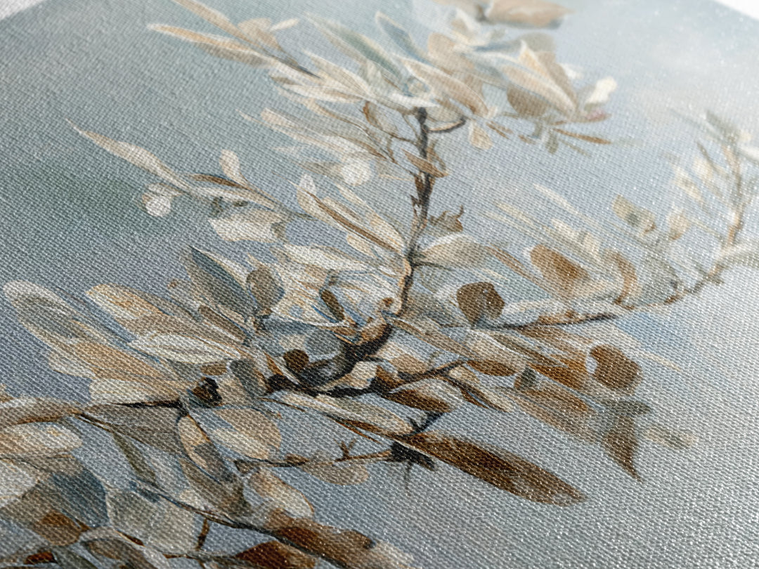 Neutral Botanical Branch Canvas Print, Waiting Room Art, Dog Wall Art, Waiting Room Decor, Fine Art, Calm, Boho Decor, WRA-2x1-71