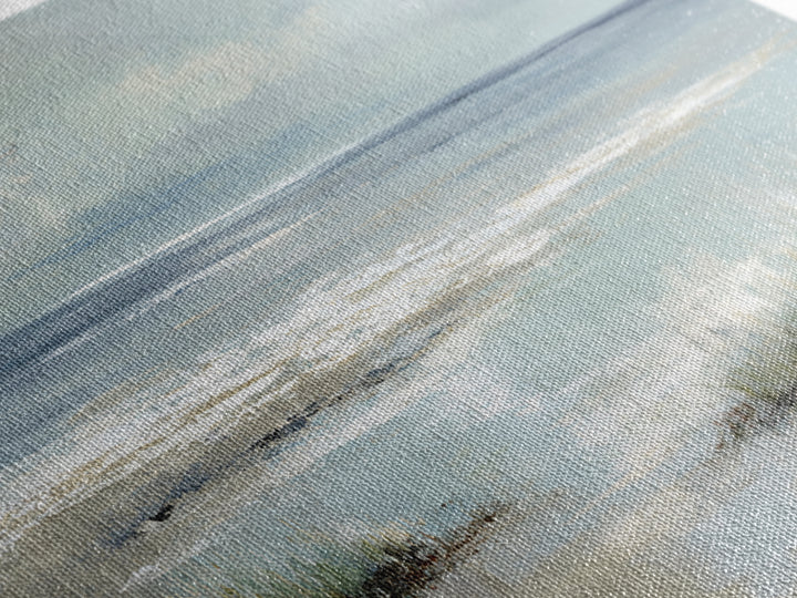Coastal Horizon with Pale Sand and Water Canvas Print, Waiting Room Art, Bedroom Decor, Waiting Room Decor, Fine Art, Calm, WRA-2x1-77
