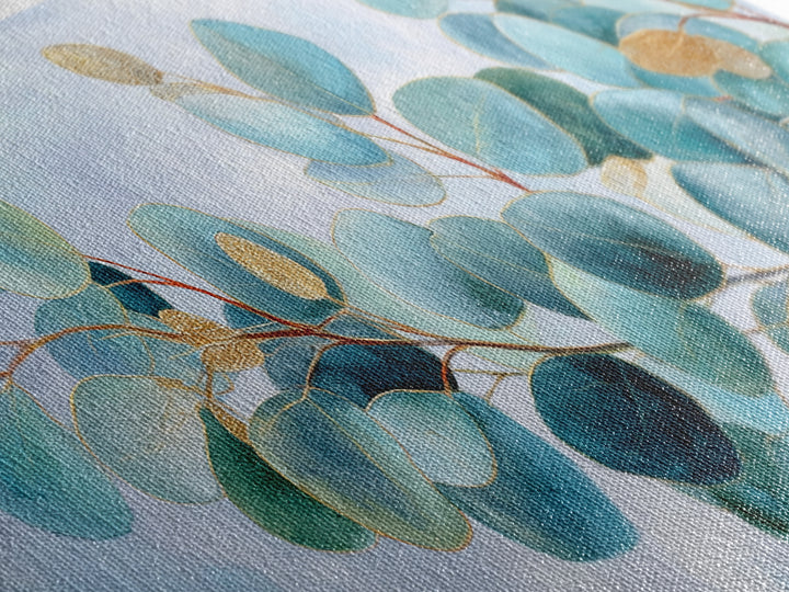 Clean Eucalyptus Leaf Study Framed Canvas Print, Waiting Room Art, Office Wall Art, Waiting Room Decor, Fine Art, Calm, WRA-2x1-85