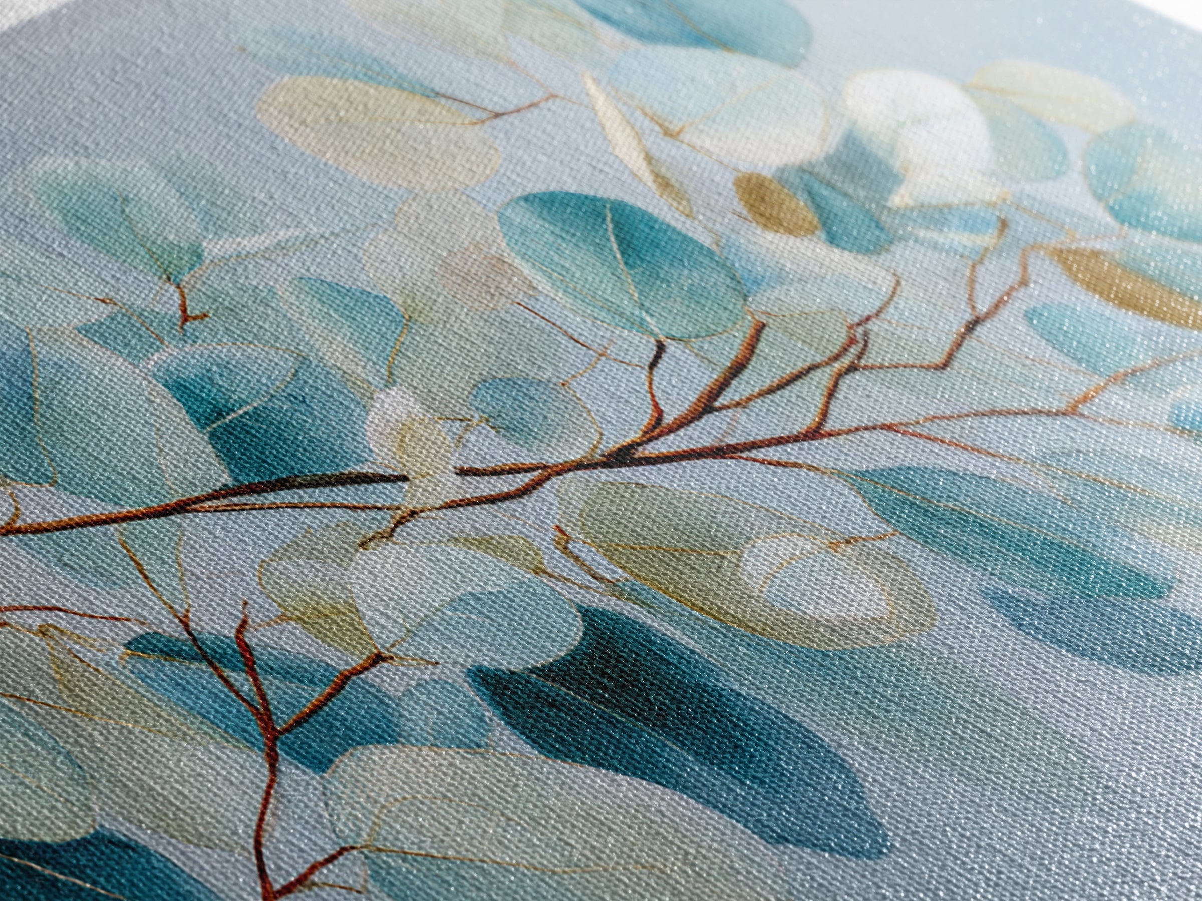 Neutral Botanical Branch Framed Canvas Print, Waiting Room Art, Fine Art, Waiting Room Decor, Oil Painting, Calm, WRA-2x1-95