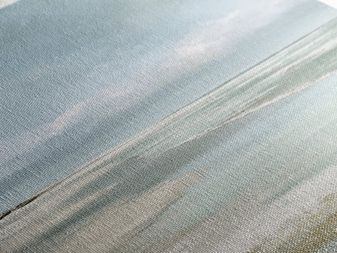 Coastal Horizon with Pale Sand and Water Framed Canvas Print, Waiting Room Art, Printable Wall Art, Waiting Room Decor, Calm, WRA-2x3-17