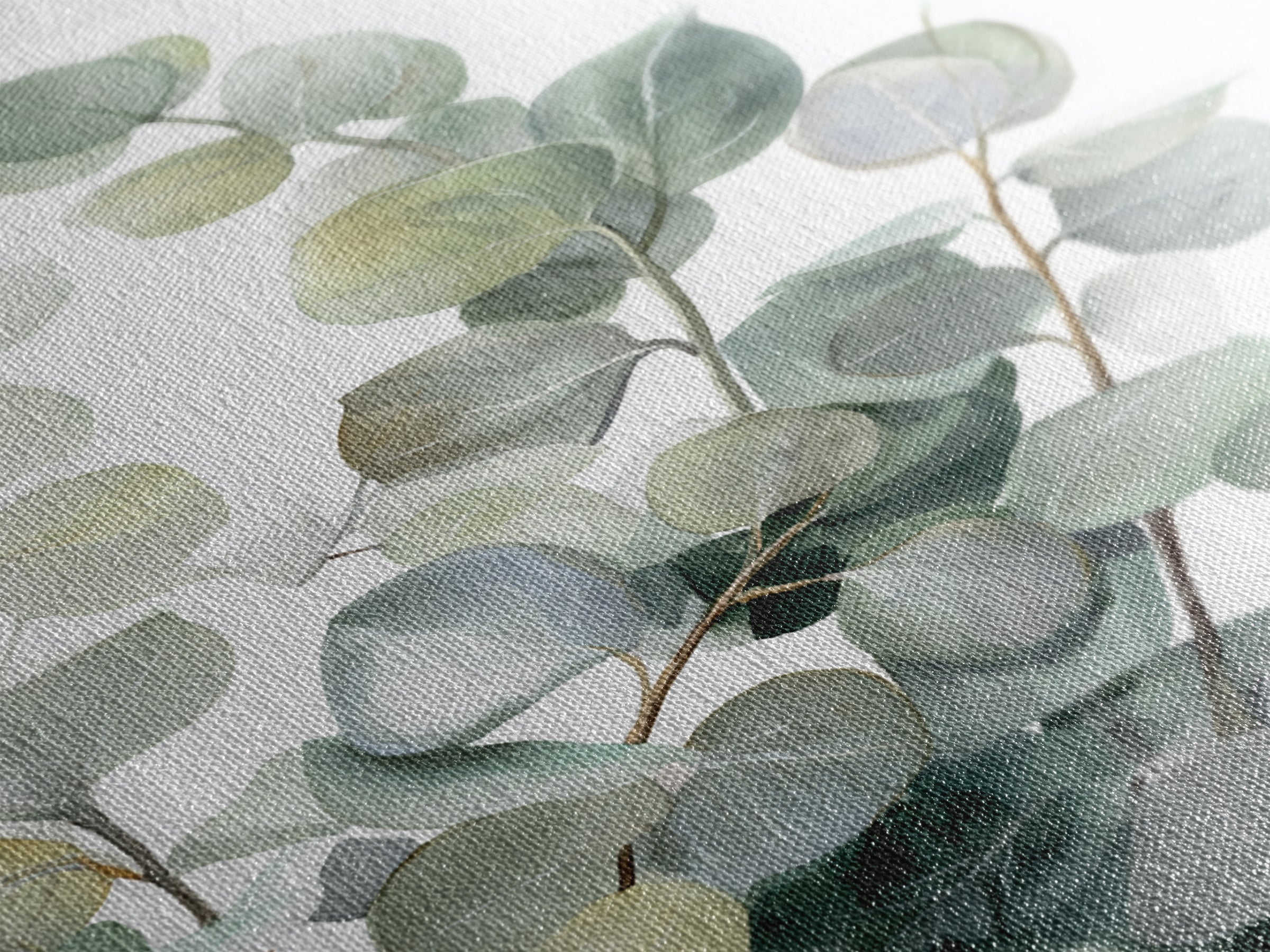 Clean Eucalyptus Leaf Study Framed Canvas Print, Waiting Room Art, Wall Art, Waiting Room Decor, Oil Painting, Calm, WRA-2x3-25