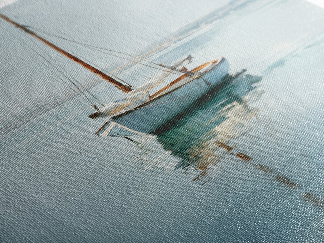 Quiet Sailboat on Calm Water Canvas Print, Waiting Room Art, Fine Art Print, Waiting Room Decor, Watercolor Art, Calm, WRA-2x3-27