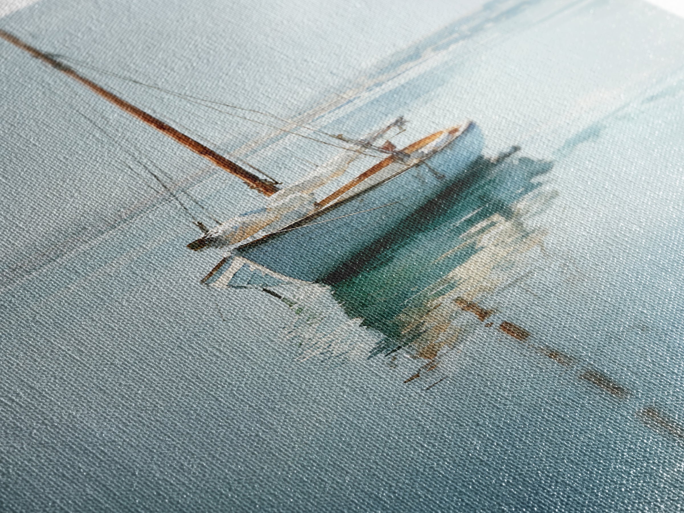 Quiet Sailboat on Calm Water Canvas Print, Waiting Room Art, Fine Art Print, Waiting Room Decor, Watercolor Art, Calm, WRA-2x3-27