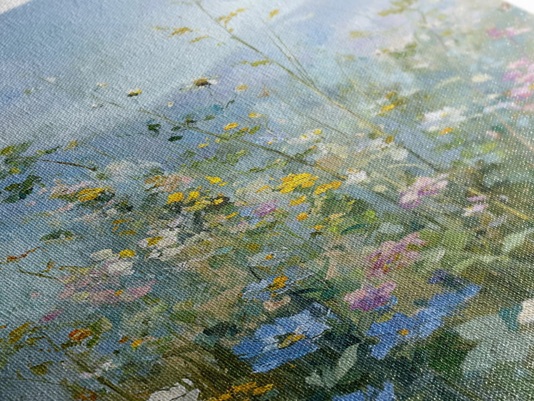Sunlit Meadow with Wildflowers Canvas Print, Waiting Room Art, Fine Art Print, Waiting Room Decor, Watercolor Art, Calm, WRA-2x3-40
