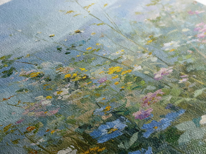 Sunlit Meadow with Wildflowers Canvas Print, Waiting Room Art, Fine Art Print, Waiting Room Decor, Watercolor Art, Calm, WRA-2x3-40