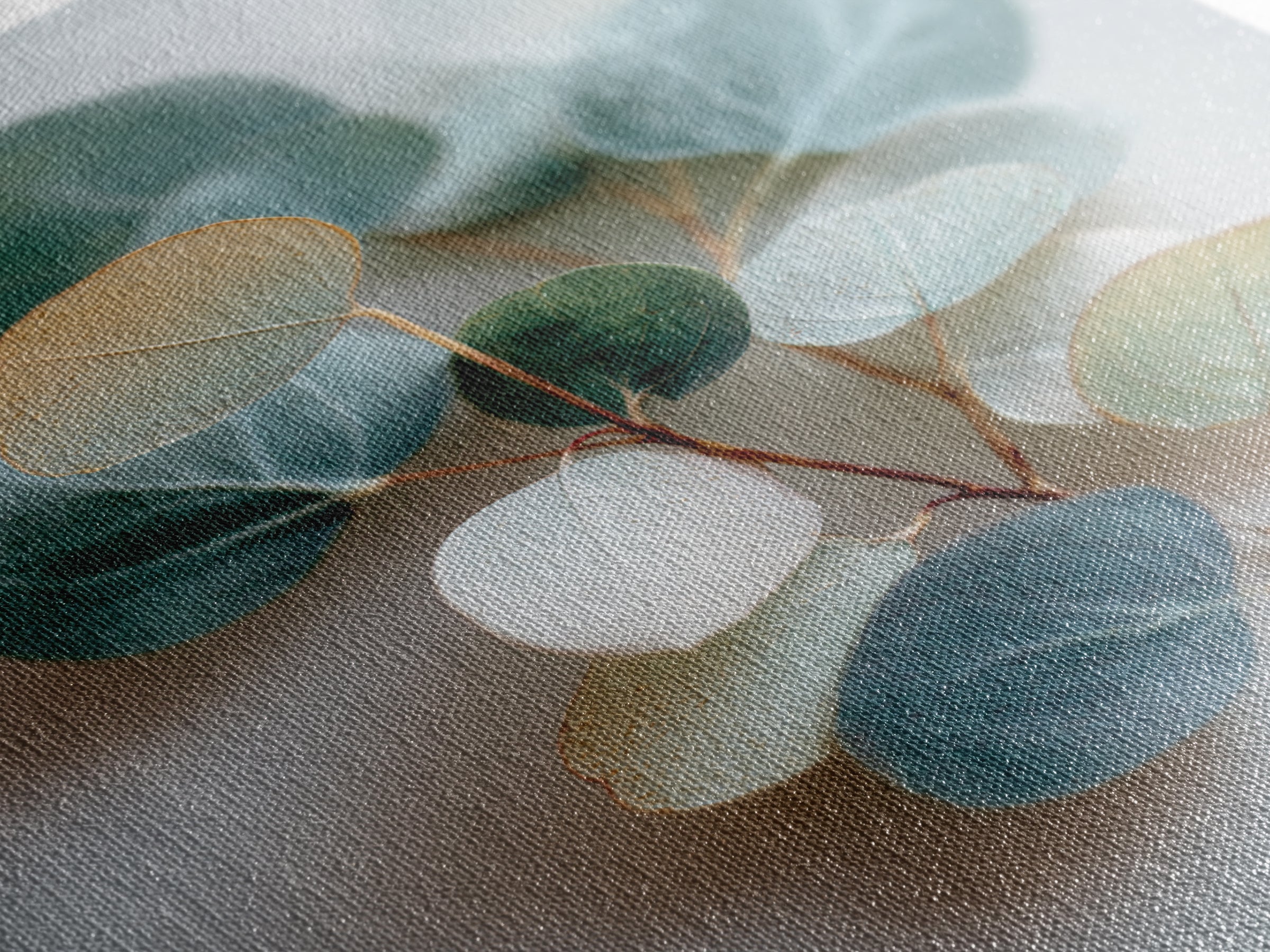 Clean Eucalyptus Leaf Study Framed Canvas Print, Waiting Room Art, Living Room Wall Art, Waiting Room Decor, Watercolor Art, WRA-2x3-73