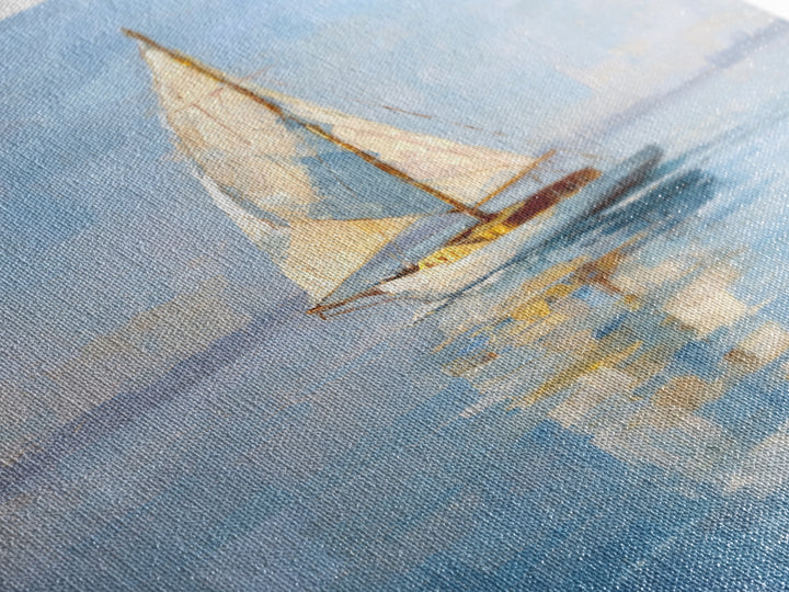 Quiet Sailboat on Calm Water Framed Canvas Print, Waiting Room Art, Abstract Art, Waiting Room Decor, Fine Art, Calm, WRA-2x3-75