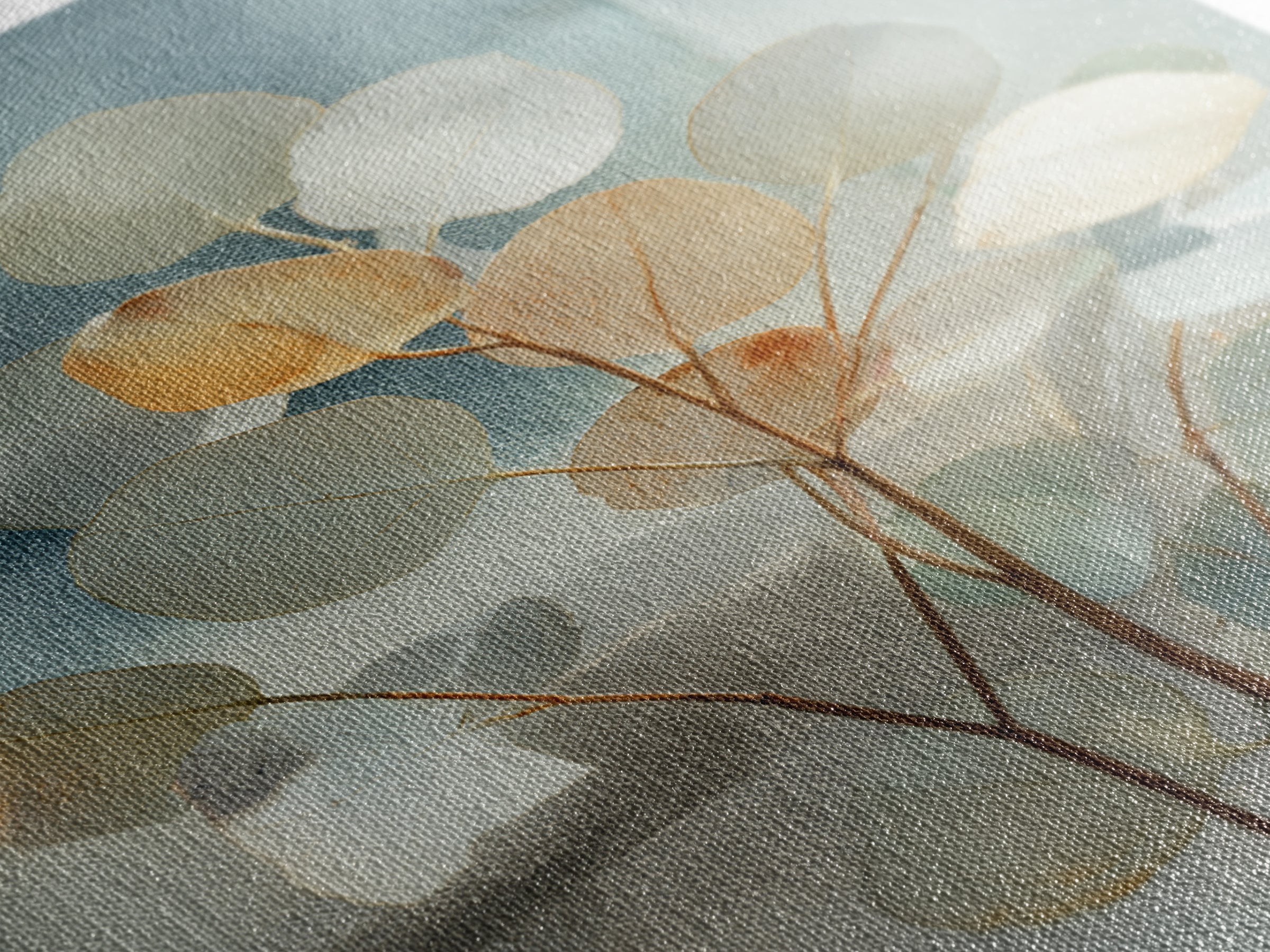 Clean Eucalyptus Leaf Study Framed Canvas Print, Waiting Room Art, Living Room Wall Art, Waiting Room Decor, Watercolor Art, WRA-2x3-97