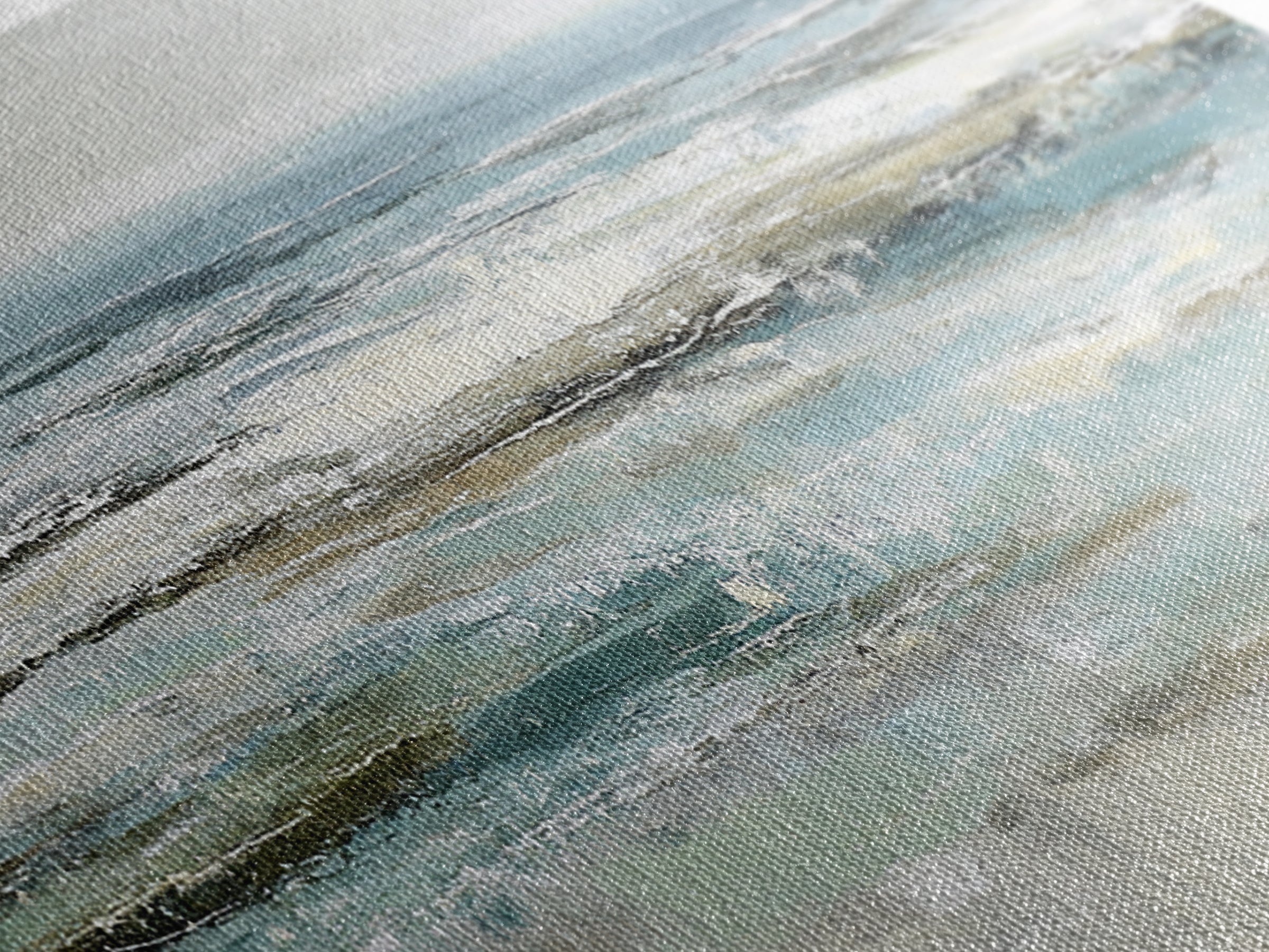 Coastal Horizon with Pale Sand and Water Canvas Print, Waiting Room Art, Landscape, Waiting Room Decor, Fine Art, Calm, WRA-3x1-49