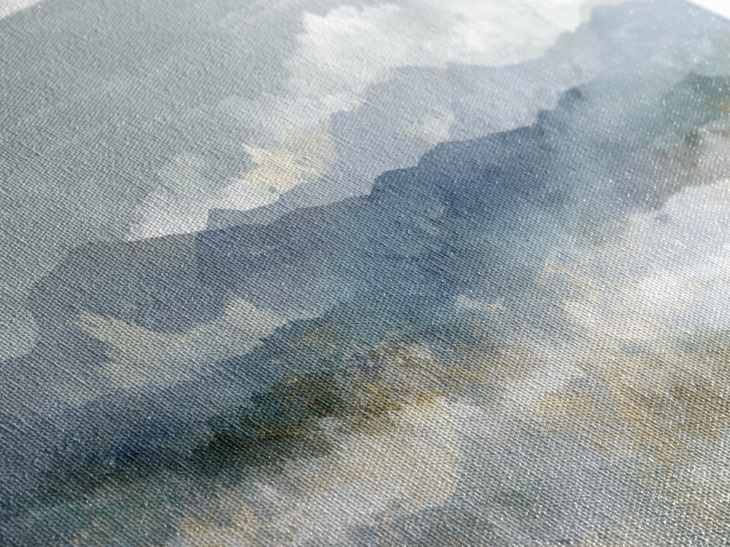 Simple Mountain Layers Canvas Print, Waiting Room Art, Dog Wall Art, Waiting Room Decor, Calm, Boho Decor, Luxury Decor, WRA-3x1-54