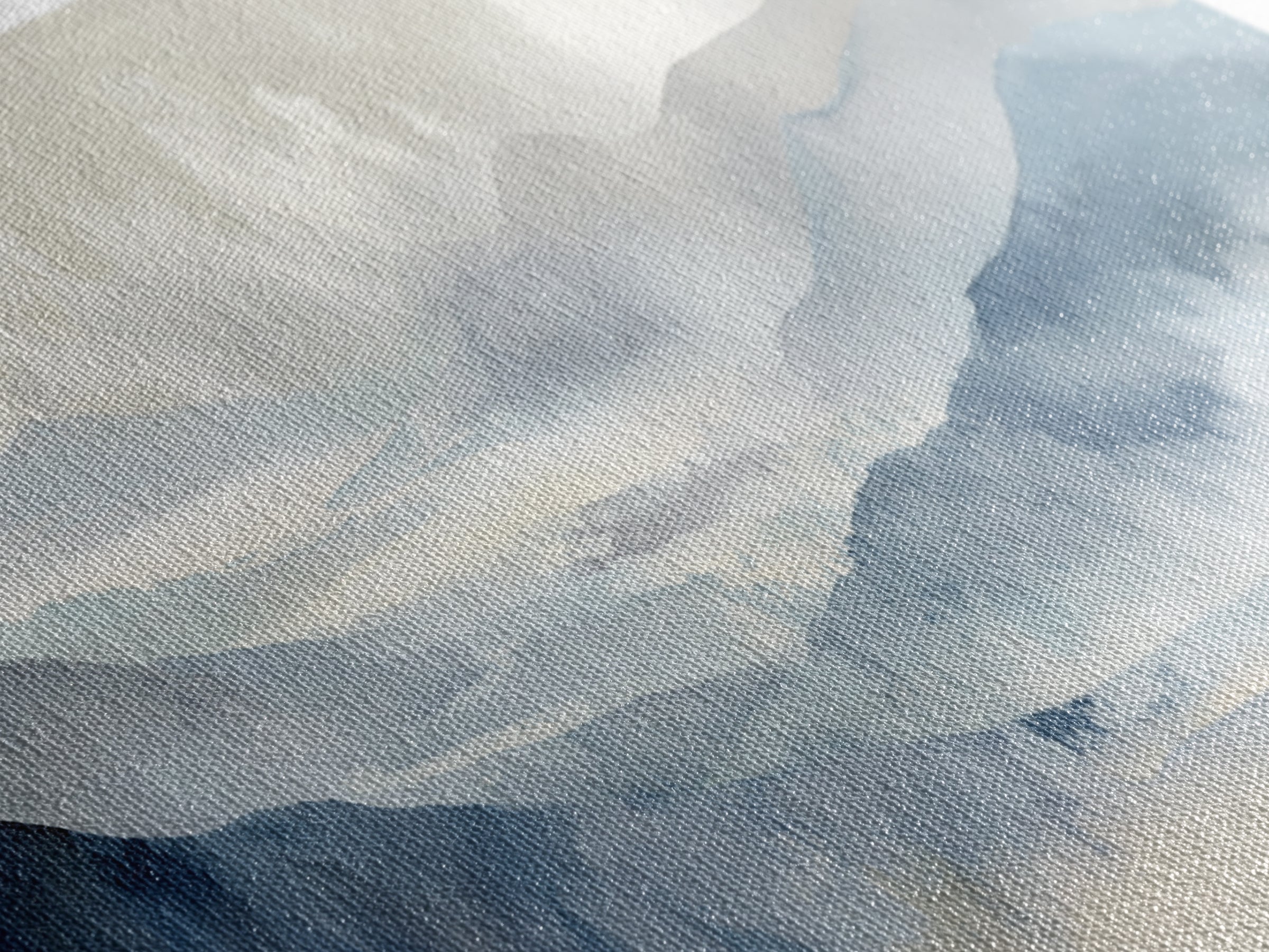 Simple Mountain Layers Canvas Print, Waiting Room Art, Digital Art Print, Waiting Room Decor, Watercolor Art, Calm, WRA-3x1-6