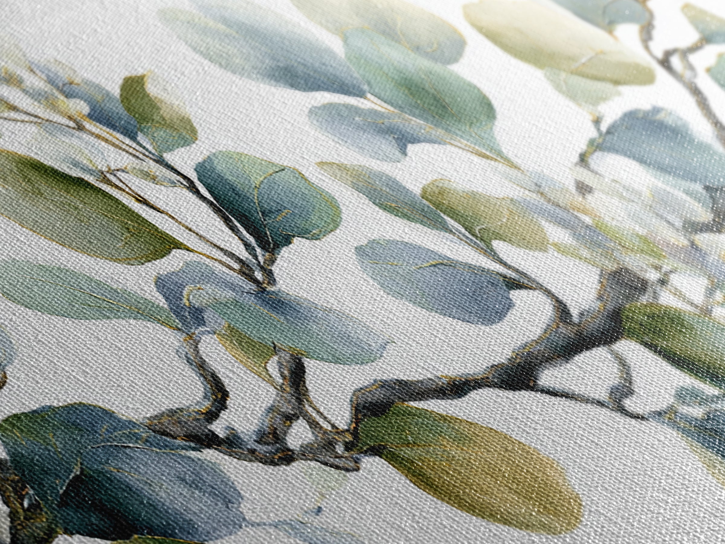 Neutral Botanical Branch Framed Canvas Print, Waiting Room Art, Bedroom Decor, Waiting Room Decor, Fine Art, Calm, Abstract, WRA-3x1-67