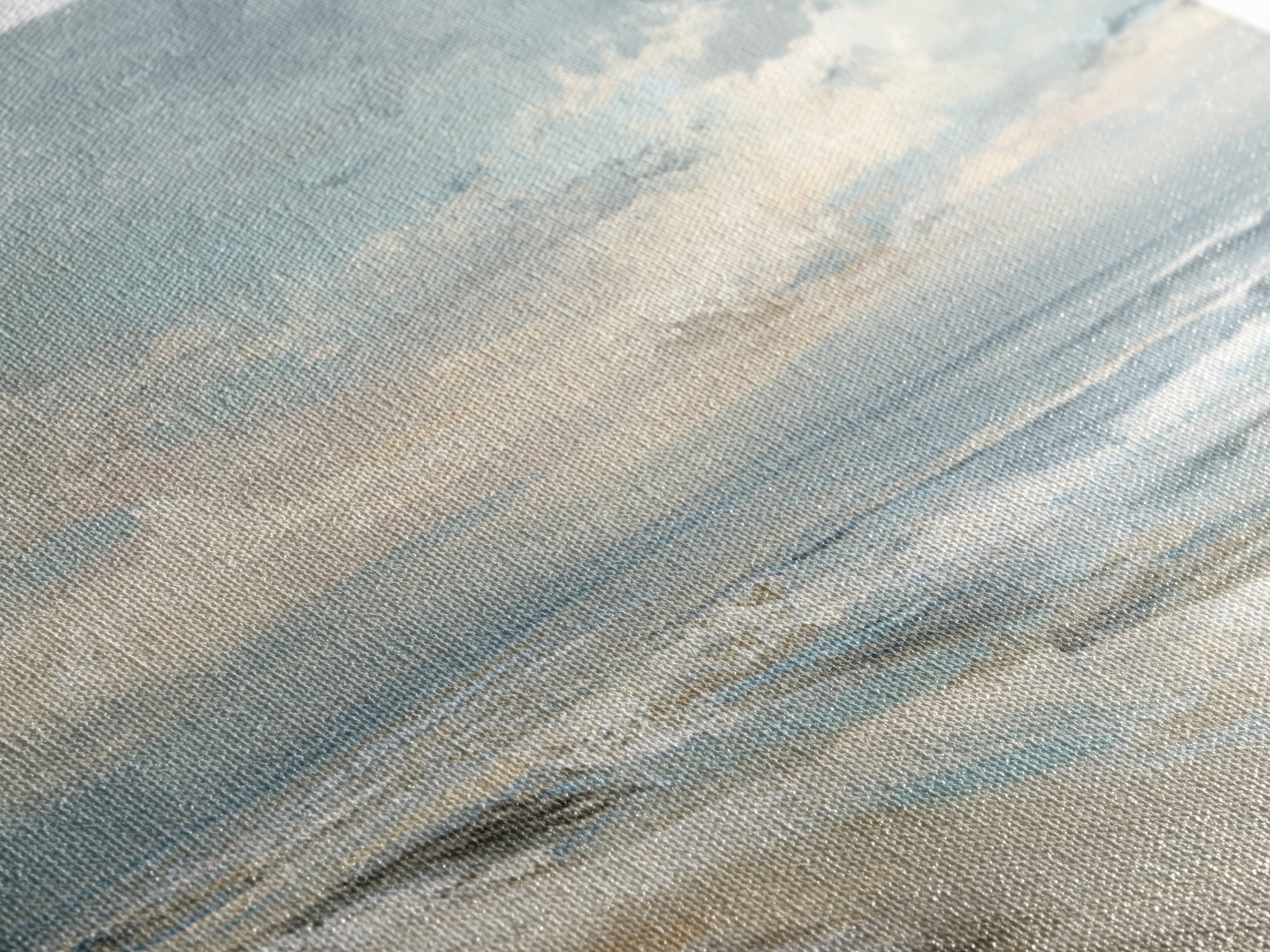 Coastal Horizon with Pale Sand and Water Canvas Print, Waiting Room Art, Gallery Decor, Waiting Room Decor, Fine Art, Calm, WRA-3x1-97