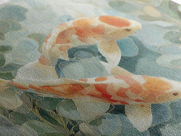 Gentle Koi Fish Canvas Print, Waiting Room Art, Office Wall Art, Waiting Room Decor, Watercolor Art, Calm, Dental Wall Art, WRA-3x2-26