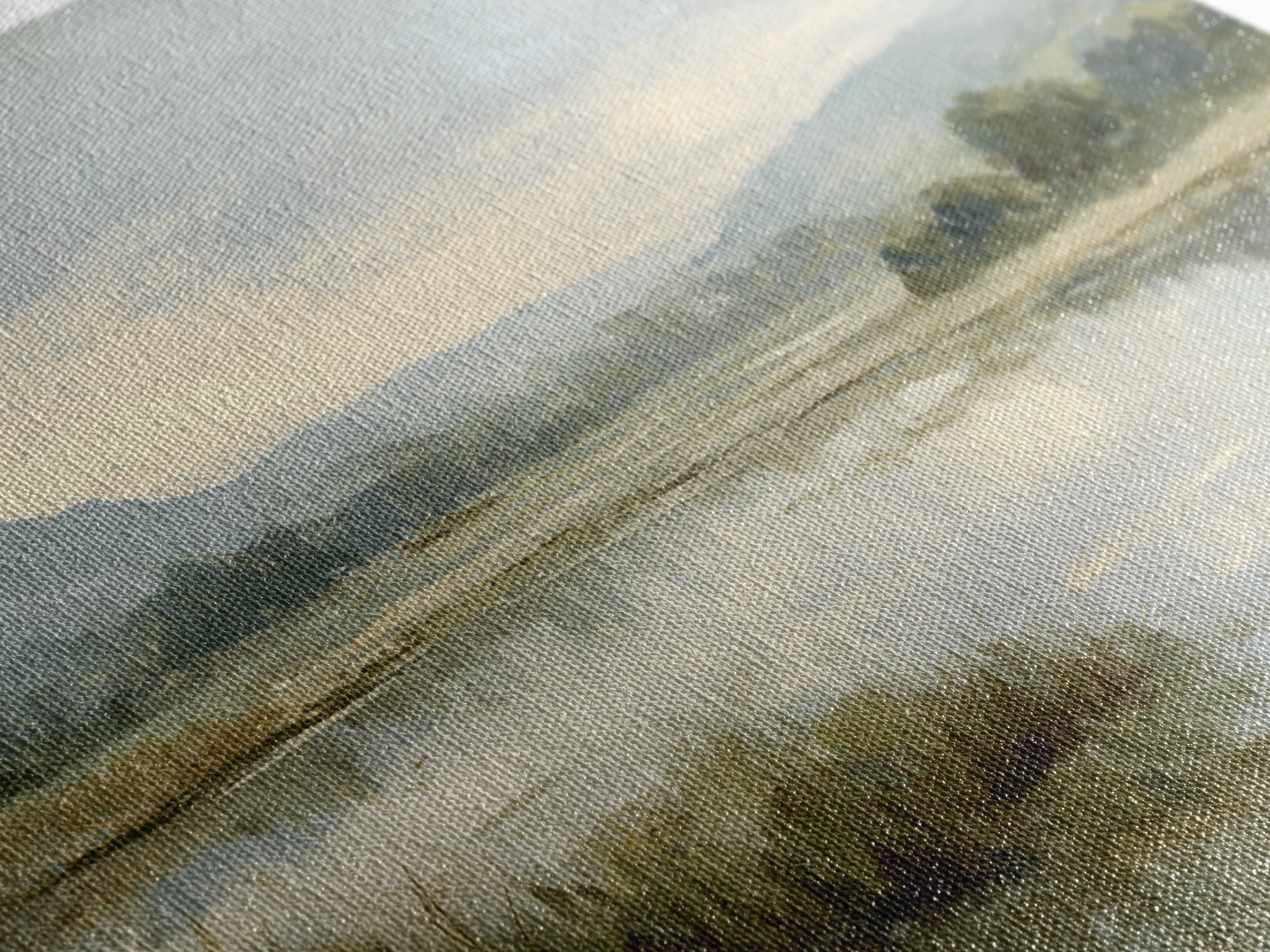 Peaceful Lake Reflection at Dawn Canvas Print, Waiting Room Art, Gallery Wall Art, Waiting Room Decor, Oil Painting, Calm, WRA-3x2-32