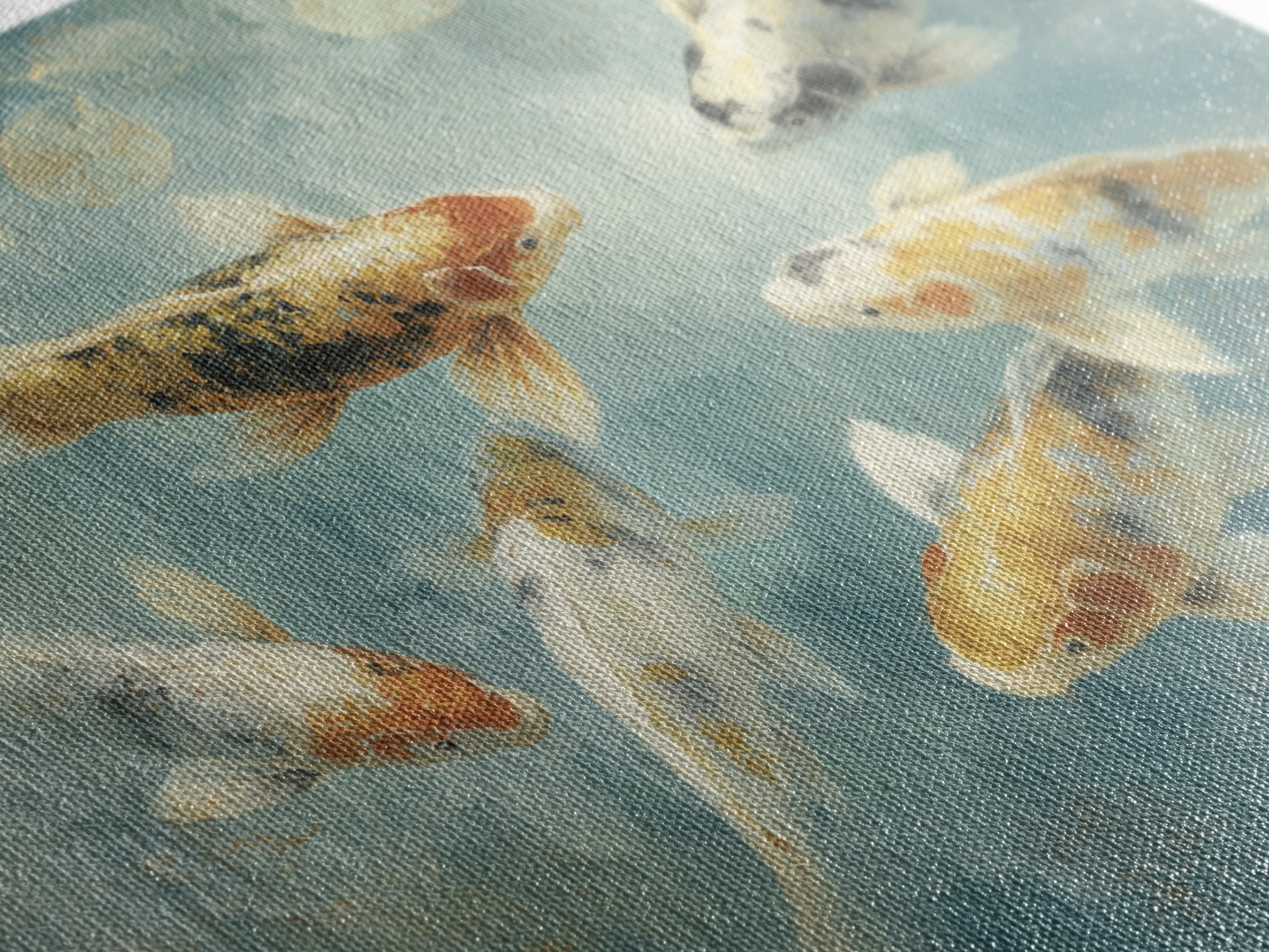 Gentle Koi Fish Canvas Print, Waiting Room Art, Digital Art Print, Waiting Room Decor, Fine Art, Calm, Fine Art Print, WRA-3x2-98