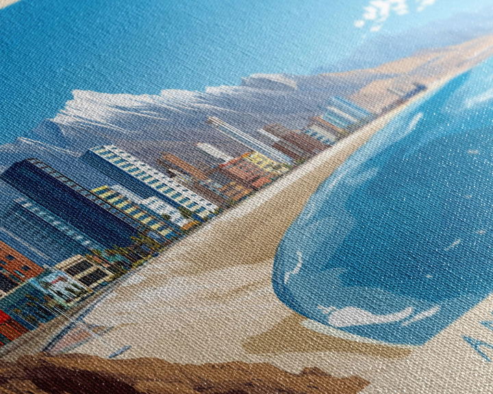 Panoramic Travel Poster Anyama, Ivory Coast Canvas Print, Anyama, Ivory Coast Painting, Ivory Coast Art, Anyama Travel Art, Guest Room Painting