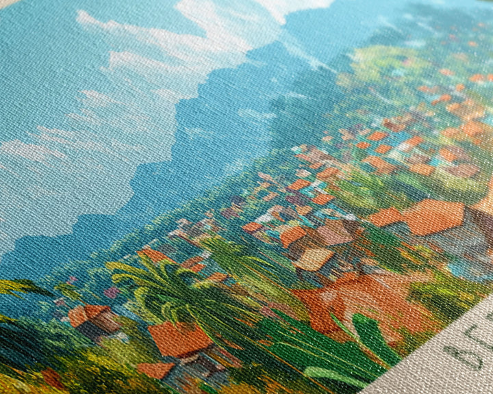 Bertoua, Cameroon Travel Poster Panoramic Canvas Print, Bertoua, Cameroon Painting, Cameroon Art, Bertoua Travel Art, Guest Room Painting