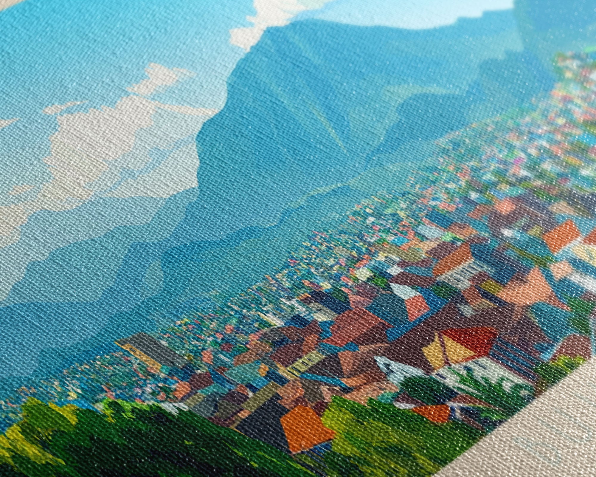 Bujumbura, Burundi Panoramic Travel Poster Canvas Print, Bujumbura, Burundi Painting, Burundi Art, Bujumbura Travel Art, Guest Room Painting