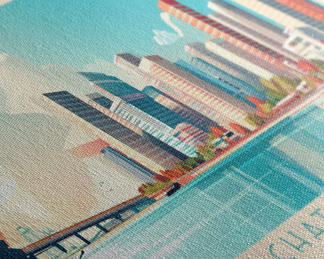 Chattogram, Bangladesh Travel Poster Panoramic Canvas Print, Chattogram, Bangladesh Painting, Bangladesh Art, Chattogram Travel Art, Guest Room Painting