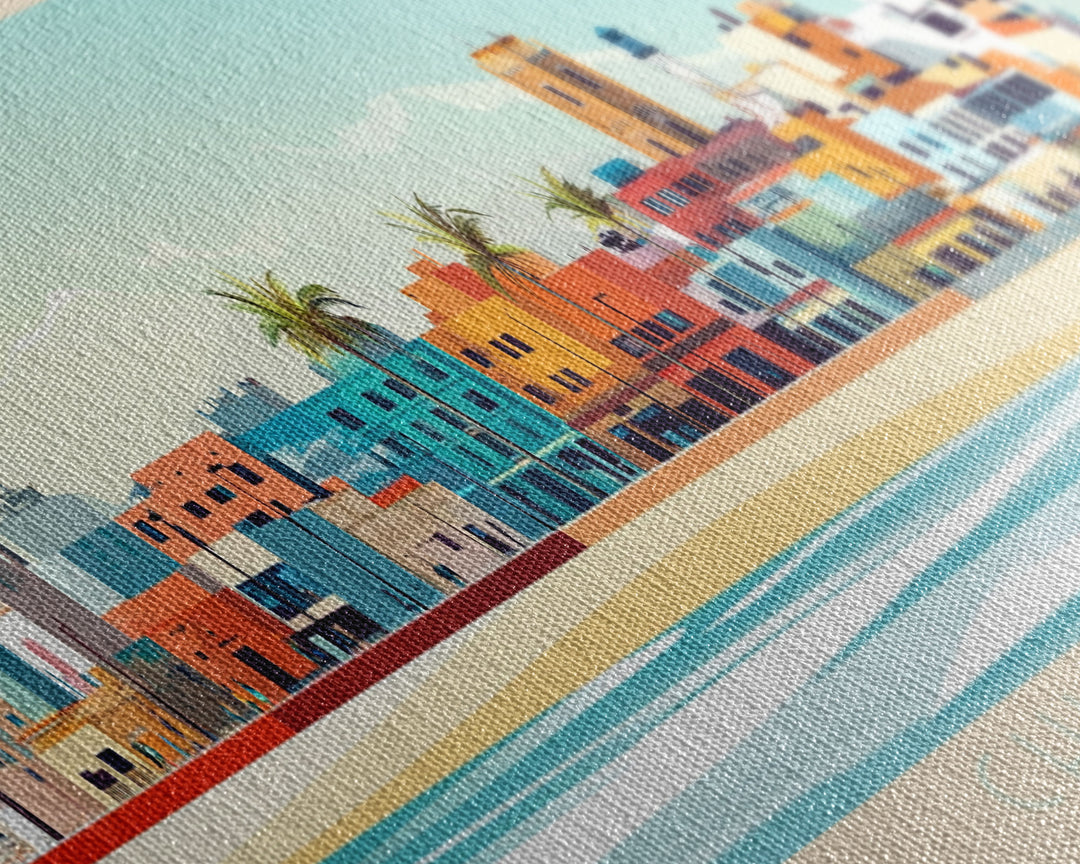 Chiclayo, Peru Panoramic Travel Poster Canvas Print, Chiclayo, Peru Painting, Peru Art, Chiclayo Travel Art, Guest Room Painting