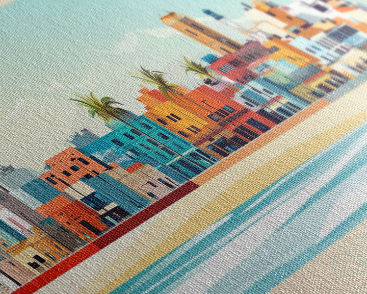 Chiclayo, Peru Panoramic Travel Poster Canvas Print, Chiclayo, Peru Painting, Peru Art, Chiclayo Travel Art, Guest Room Painting