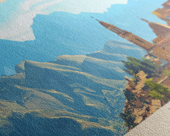 Jakarta, Indonesia Travel Poster Panoramic Canvas Print, Jakarta, Indonesia Painting, Indonesia Art, Jakarta Travel Art, Guest Room Painting