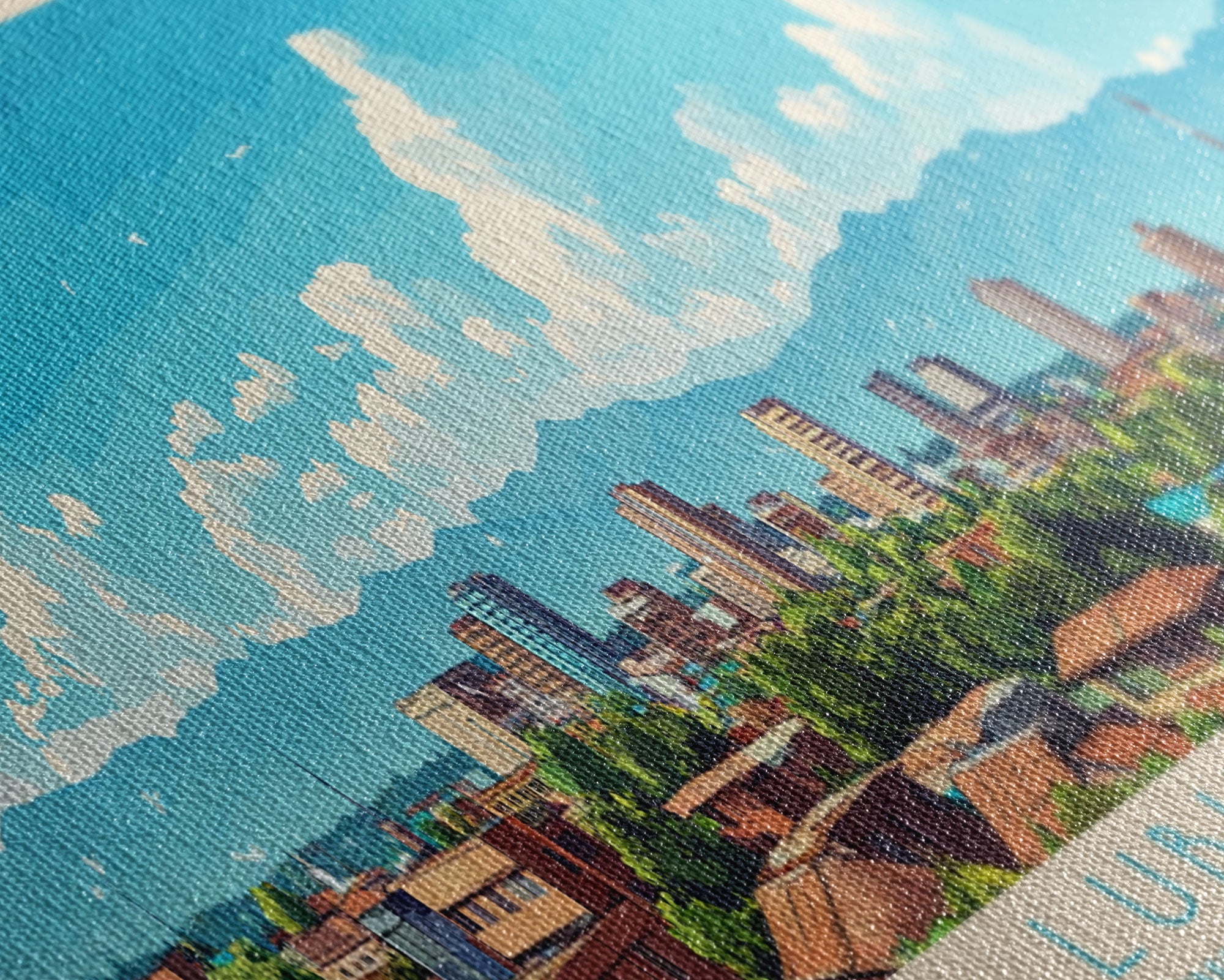 Lubumbashi, Congo Panoramic Travel Poster Canvas Print, Lubumbashi, Congo Painting, Congo Art, Lubumbashi Travel Art, Guest Room Painting
