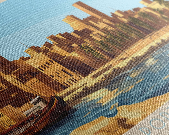 Portoviejo, Ecuador Travel Poster Panoramic Canvas Print, Portoviejo, Ecuador Painting, Ecuador Art, Portoviejo Travel Art, Guest Room Painting