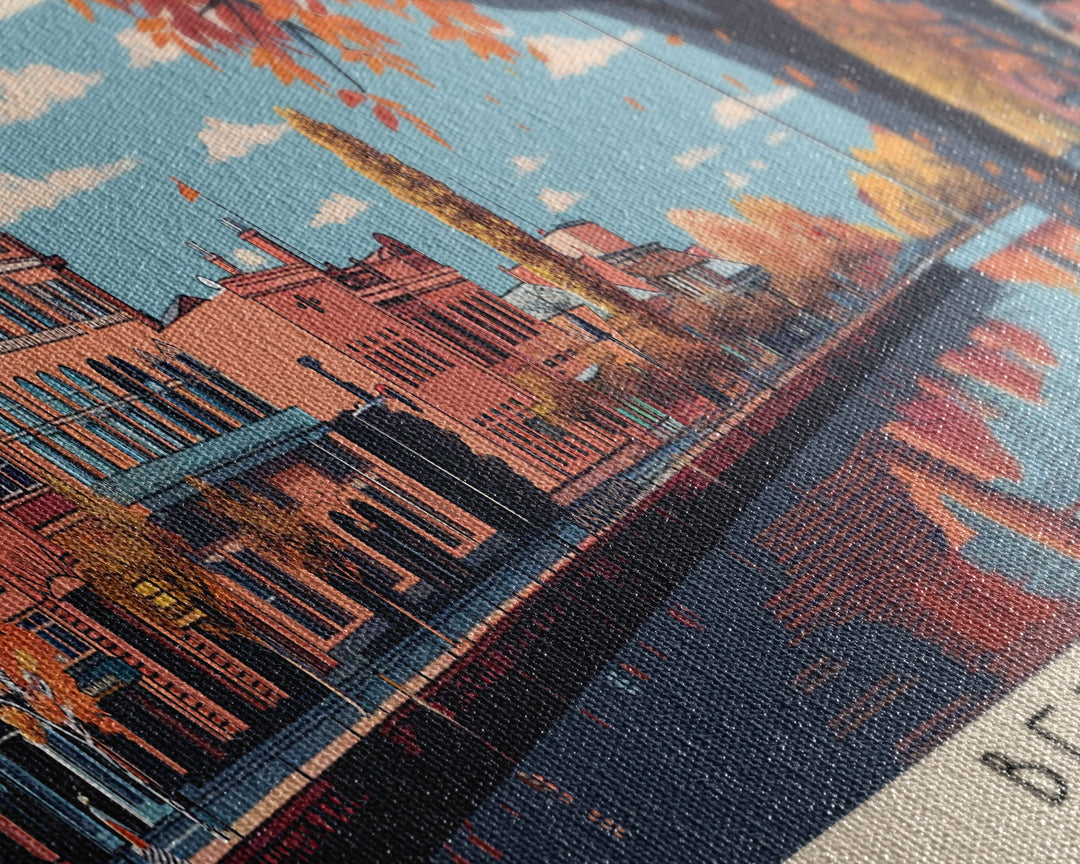 Bendigo, Australia Panoramic Canvas Print, Bendigo, Australia Painting, Australia Art, Bendigo Travel Poster, Travel Art, Guest Room Painting