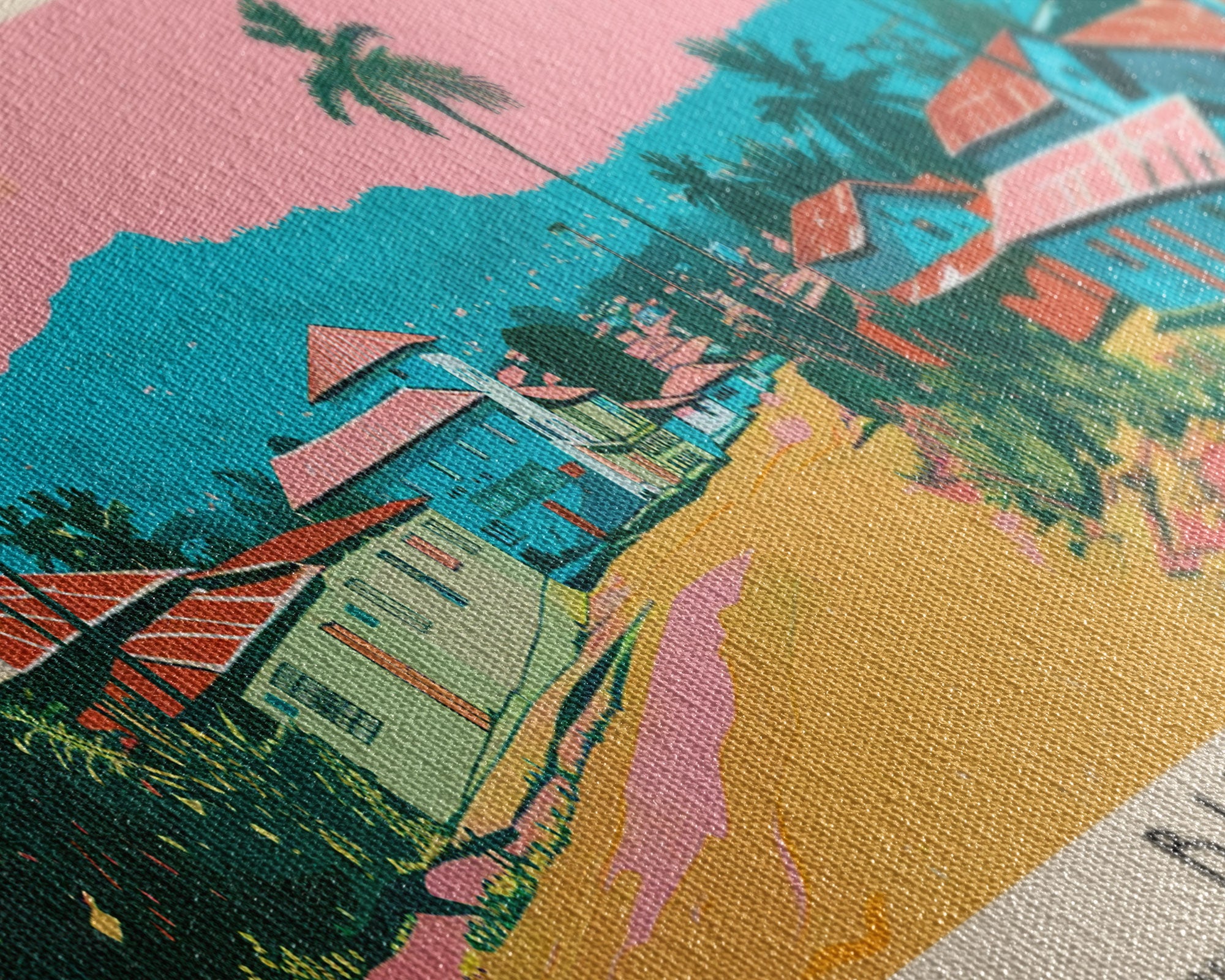 Bukavu, Congo Panoramic Canvas Print, Bukavu, Congo Painting, Congo Art, Bukavu Travel Poster, Travel Art, Living Room Painting