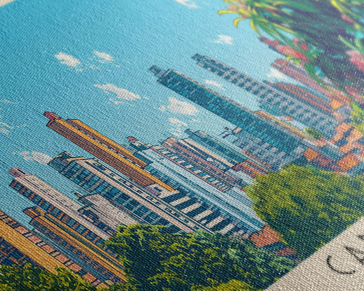 Campinas, Brazil Panoramic Canvas Print, Campinas, Brazil Painting, Brazil Art, Campinas Travel Poster, Travel Art, Housewarming Gift