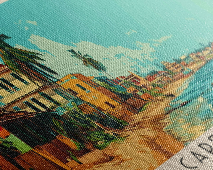 Cape Coast, Ghana Panoramic Canvas Print, Cape Coast, Ghana Painting, Ghana Art, Cape Coast Travel Poster, Travel Art, Living Room Painting