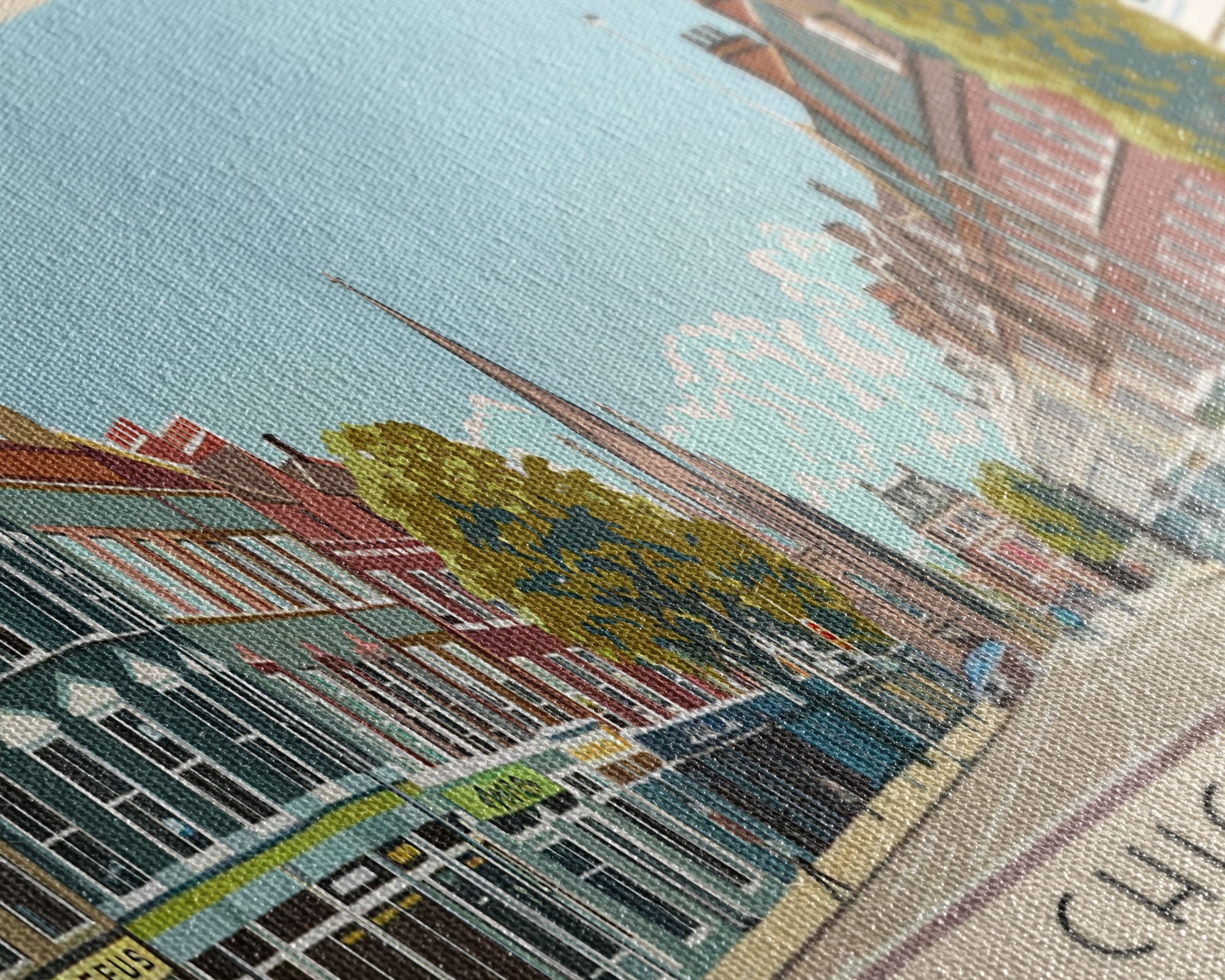 Chichester, England Panoramic Canvas Print, Chichester, England Painting, England Art, Chichester Travel Poster, Travel Art, Housewarming Gift