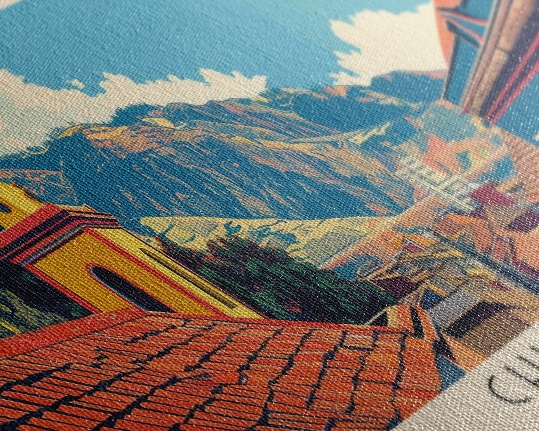 Chiclayo, Peru Panoramic Canvas Print, Chiclayo, Peru Painting, Peru Art, Chiclayo Travel Poster, Travel Art, Guest Room Painting