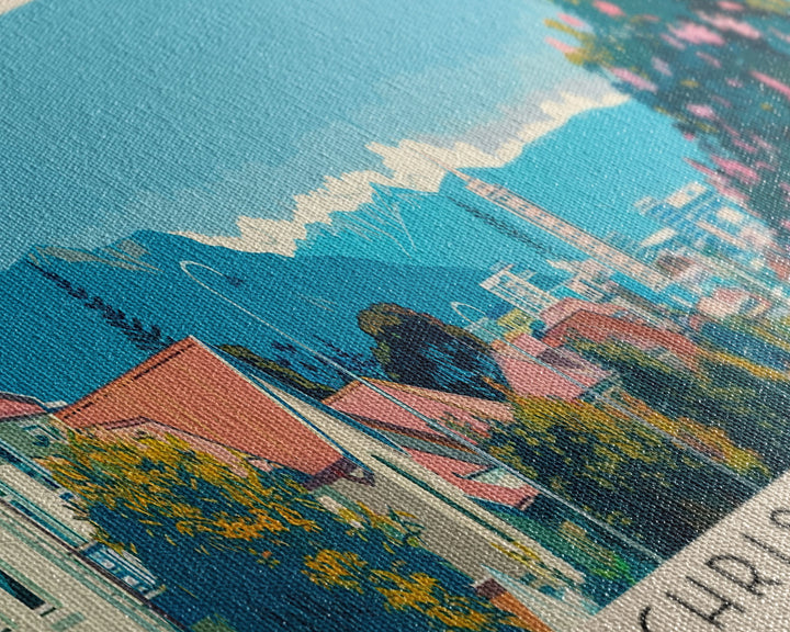 Christchurch, New Zealand Panoramic Canvas Print, Christchurch, New Zealand Painting, New Zealand Art, Christchurch Travel Poster, Travel Art, Housewarming Gift