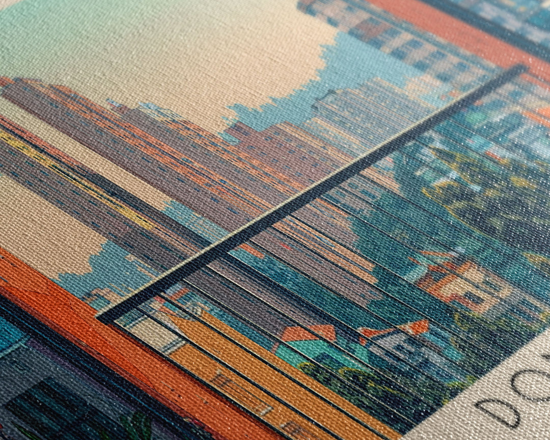 Dongguan, China Panoramic Canvas Print, Dongguan, China Painting, China Art, Dongguan Travel Poster, Travel Art, Guest Room Painting